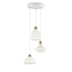 Suspensie Ideal Lux Lugano Sp3 E27, Auriu, 206875, Italia