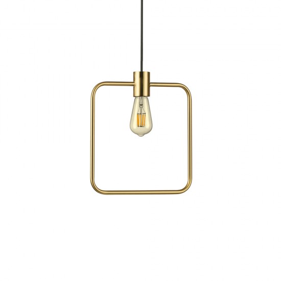 Pendul Ideal Lux Abc Sp1 Square E27, Auriu, 207858, Italia