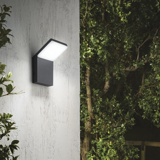 Aplica Exterior Ideal Lux Style Ap Antracite 4000K Led, Antracit, 209845, Italia