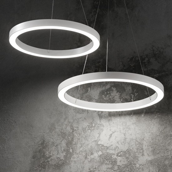 Suspensie Ideal Lux Oracle Round D60 Bianco Led, Alb, 211398, Italia