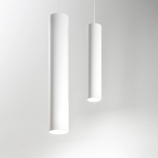 Pendul Tehnic Ideal Lux Tube D4 Bianco Led, Alb, 211459, Italia