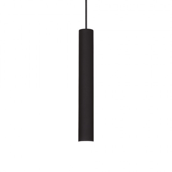 Pendul Tehnic Ideal Lux Tube D6 Nero Led, Negru, 211718, Italia