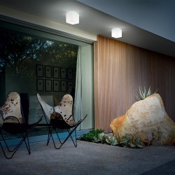Plafoniera Exterior Ideal Lux Luna Pl1 Medium E27, Alb, 213194, Italia