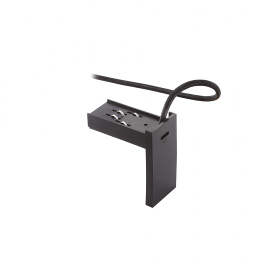 Accesoriu Terminal cu Alimentare Sina Ideal Lux Arca Endcap Electrified For Surface | Recessed Bk Negru, 223124, Italia