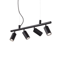 Suspensie Ideal Lux Dynamite Sp4 Nero Gu10, Nero, 231341, Italia