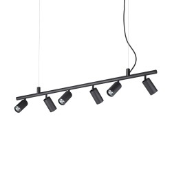 Suspensie Ideal Lux Dynamite Sp6 Nero Gu10, Nero, 231396, Italia