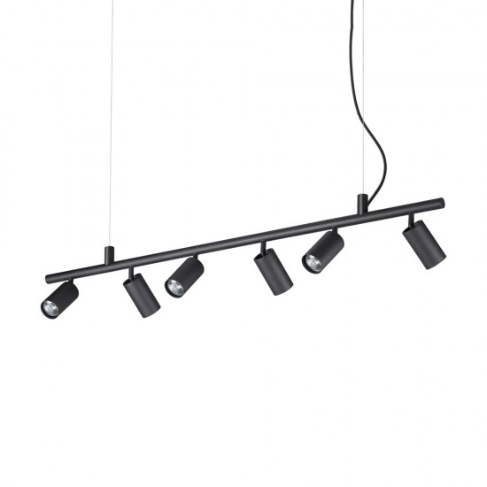Suspensie Ideal Lux Dynamite Sp6 Nero Gu10, Nero, 231396, Italia