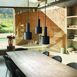 Pendul Ideal Lux Holly Sp1 Nero E27, Negru, 231563, Italia