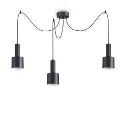 Suspensie Ideal Lux Holly Sp3 Nero E27, Negru, 231594, Italia