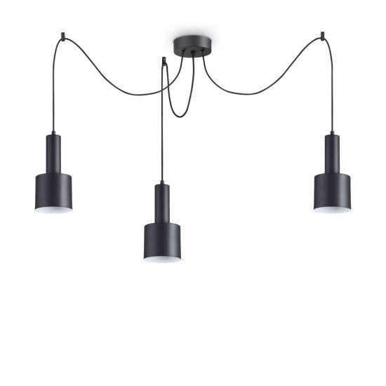 Suspensie Ideal Lux Holly Sp3 Nero E27, Negru, 231594, Italia