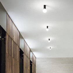Plafoniera Ideal Lux Petit Pl1 Nero E27, Negru, 232980, Italia