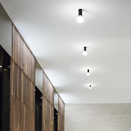 Plafoniera Ideal Lux Petit Pl1 Nero E27, Negru, 232980, Italia