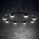 Suspensie Ideal Lux Minor Round Sp8 Gx53 , Negru, 235547, Italia