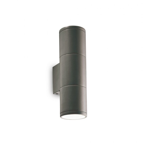Aplica Exterior Ideal Lux Gun Ap2 Small Antracite Gu10, Antracit, 236841, Italia