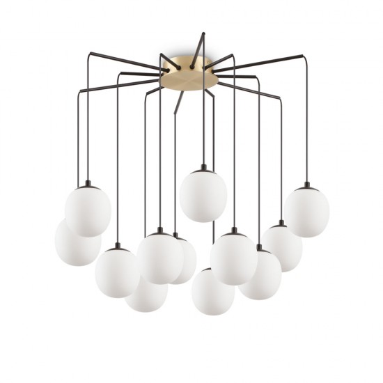 Pendul Ideal Lux Rhapsody Sp12 G9, Auriu/Negru, 236957, Italia