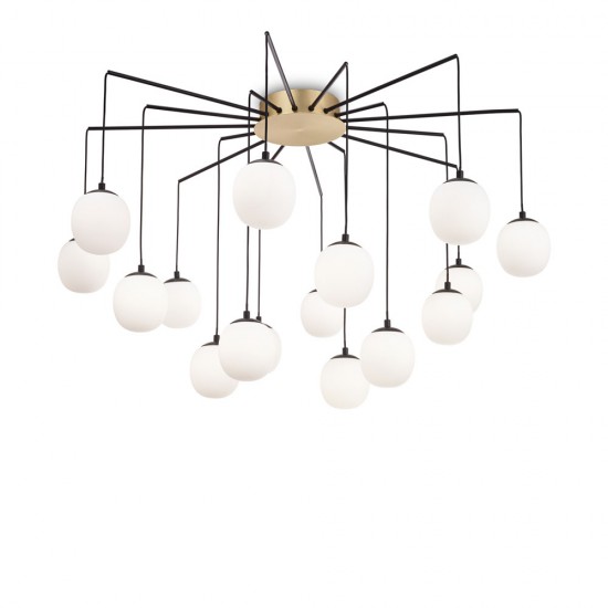Pendul Ideal Lux Rhapsody Sp16 G9, Auriu/Negru, 236964, Italia