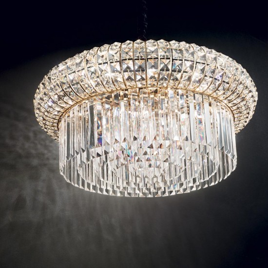 Suspensie Ideal Lux Nabucco Sp12 E14 , Auriu, 237794, Italia