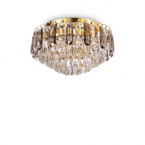 Lustra Plafon Ideal Lux Magnolia Pl7 G9 , Auriu, 241296, Italia