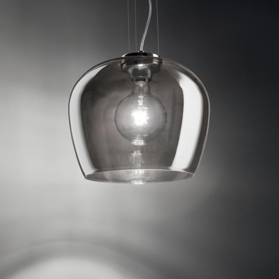 Pendul Ideal Lux Blossom Sp1 Fume' E27, Crom, 241517, Italia