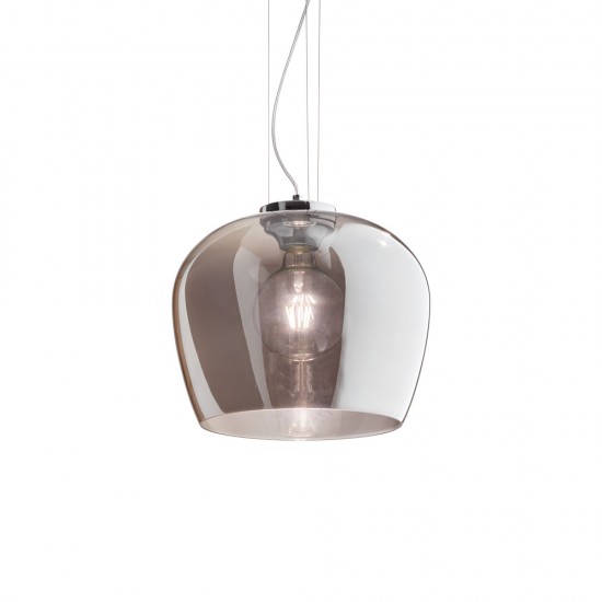 Pendul Ideal Lux Blossom Sp1 Fume' E27, Crom, 241517, Italia