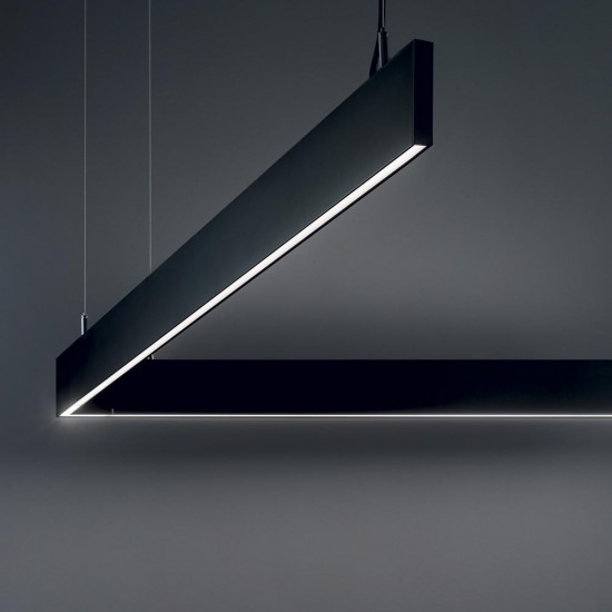 Suspensie Tehnica Ideal Lux Linus Sp Bk 3000K Led, Negru, 241975, Italia