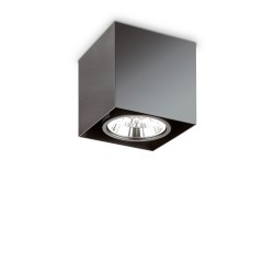 Downlight Aplicat Ideal Lux Mood Pl1 D15 Square Nero Gu10  , Negru, 243931, Italia