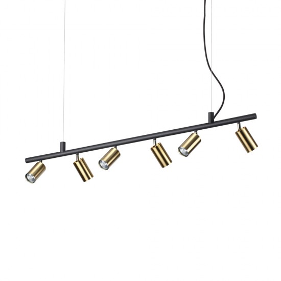 Suspensie Ideal Lux Dynamite Sp6 Ottone Satinato Gu10, , 244648, Italia