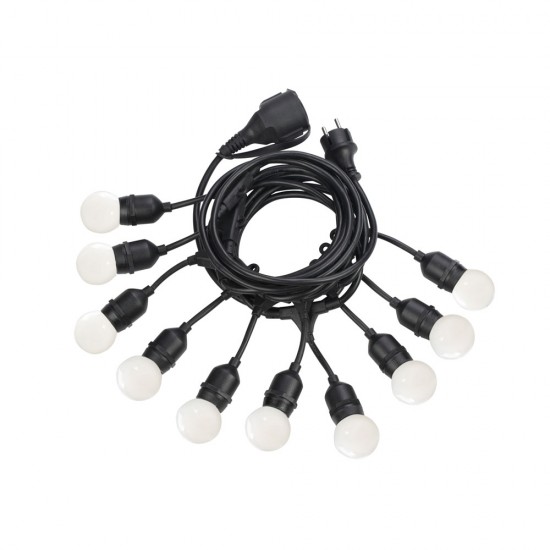 Ghirlanda Ideal Lux Fiesta Sp10 Nero E27, Negru, 246796, Italia