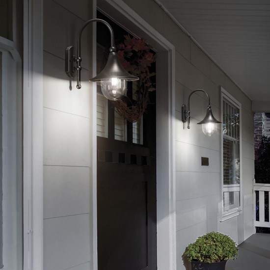 Aplica Exterior Ideal Lux Cima Ap1 Antracite E27, Antracit, 246819, Italia