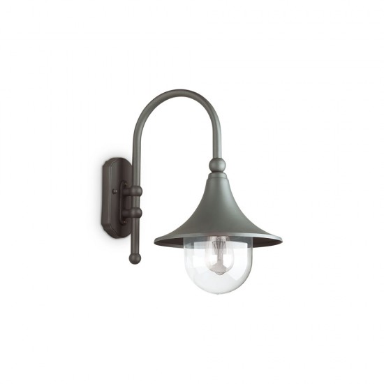 Aplica Exterior Ideal Lux Cima Ap1 Antracite E27, Antracit, 246819, Italia