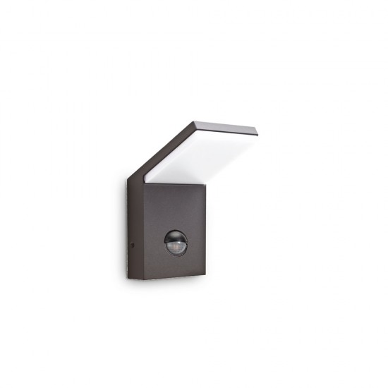 Aplica Exterior Ideal Lux Style Ap Sensor Antracite 3000K Led, Antracit, 246864, Italia