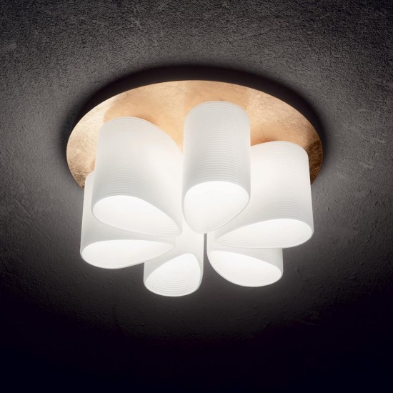 Lustra Plafon Ideal Lux Daisy Pl6 E27, Auriu, 247779, Italia