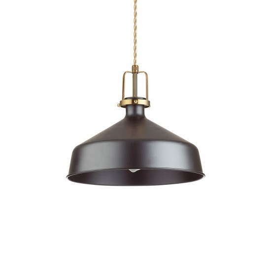 Pendul Ideal Lux Eris-1 Sp1 Nero E27, Auriu, 249056, Italia