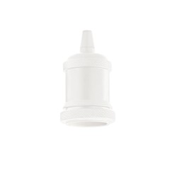 Pendul fara Cablu Ideal Lux Portalampada E27 Ghiera Bianco E27, Alb, 249186, Italia