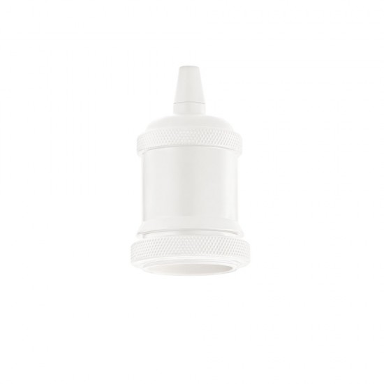 Pendul fara Cablu Ideal Lux Portalampada E27 Ghiera Bianco E27, Alb, 249186, Italia