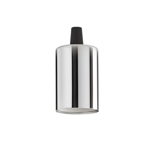 Pendul fara Cablu Ideal Lux Portalampada E27 Liscio Cromo E27, Crom, 249230, Italia