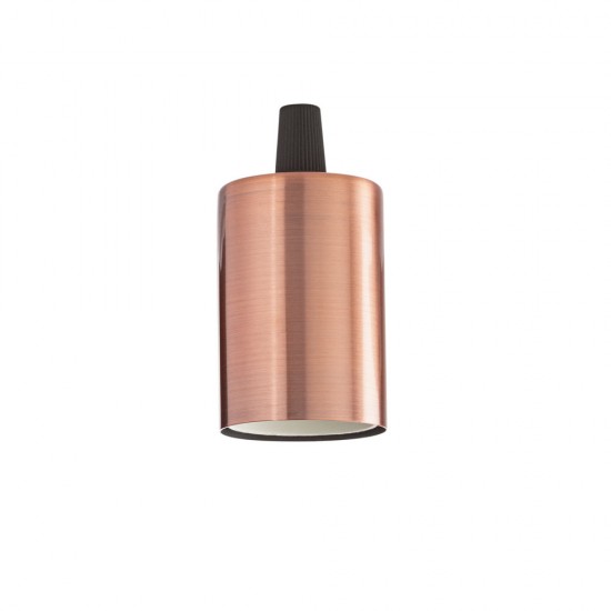 Pendul fara Cablu Ideal Lux Portalampada E27 Liscio Rame Brunito E27, Cupru, 249254, Italia
