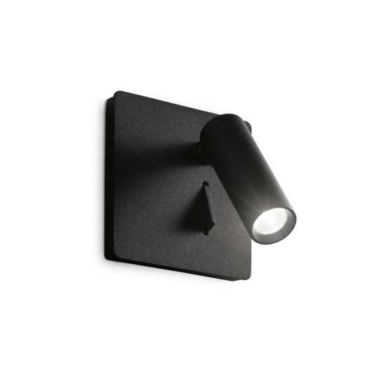 Aplica Ideal Lux Lite Ap Nero LED, Negru, 250113, Italia