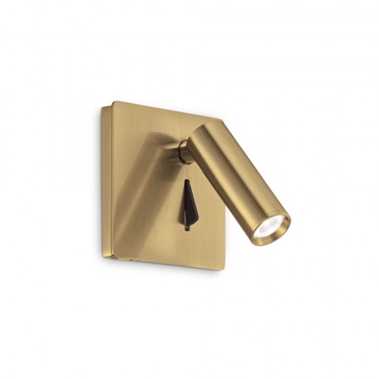 Aplica Tehnica Ideal Lux Lite Ap Ottone Led, Auriu, 250120, Italia