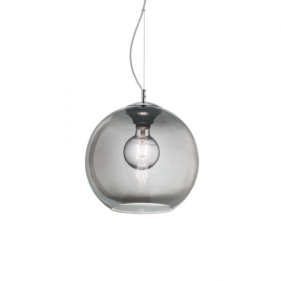 Pendul Ideal Lux Nemo Sp1 D20 Fume' E27 , Fumuriu, 250311, Italia