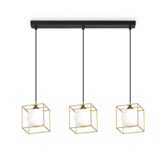 Suspensie Ideal Lux Lingotto Sp3 Single G9, Negru, 251110, Italia