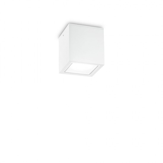 Plafoniera Exterior Ideal Lux Techo Pl1 Small Bianco Gu10, Alb, 251561, Italia