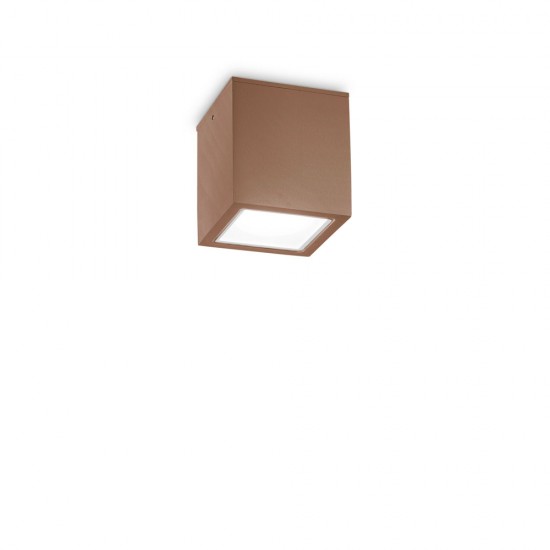 Plafoniera Exterior Ideal Lux Techo Pl1 Small Coffee Gu10, Cafeniu, 251592, Italia