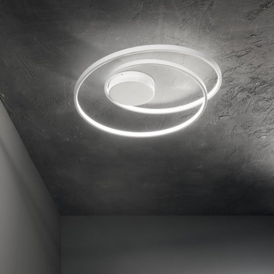 Lustra Plafon Ideal Lux Oz Pl Bianco Led, Alb, 253688, Italia