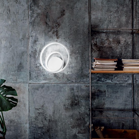 Aplica Ideal Lux Oz Ap Bianco Led, Alb, 253695, Italia
