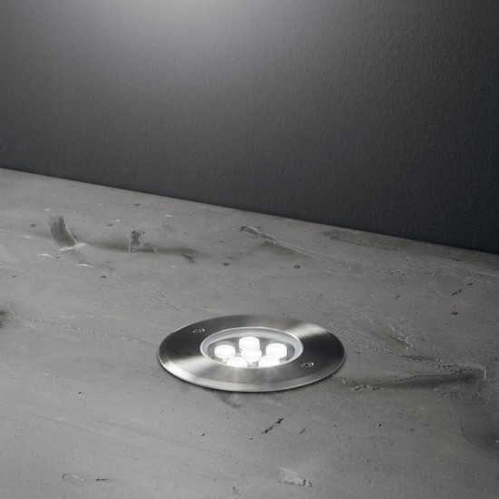 Spot Exterior Ideal Lux Floor D12 Led, Argintiu, 255668, Italia