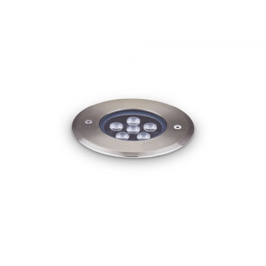 Spot Exterior Ideal Lux Floor D12 Led, Argintiu, 255668, Italia