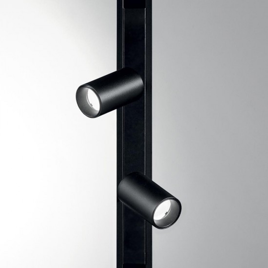 Downlight pe Sina Magnetica Ideal Lux Ego Track Double 05W 3000K Bk Led, Negru, 257624, Italia