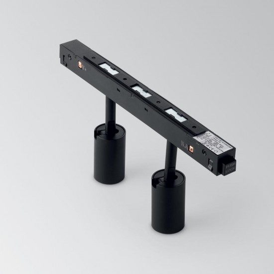 Downlight pe Sina Magnetica Ideal Lux Ego Track Double 05W 3000K Bk Led, Negru, 257624, Italia
