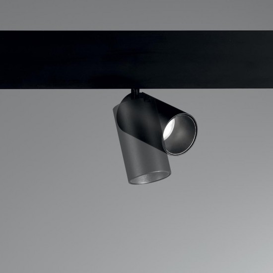 Downlight pe Sina Magnetica Ideal Lux Ego Track Single 08W 3000K Bk Led, Negru, 257631, Italia